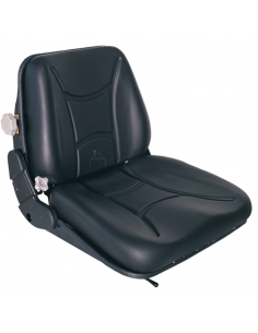 Asiento negro  RM52 en PVC con raliles desplazables