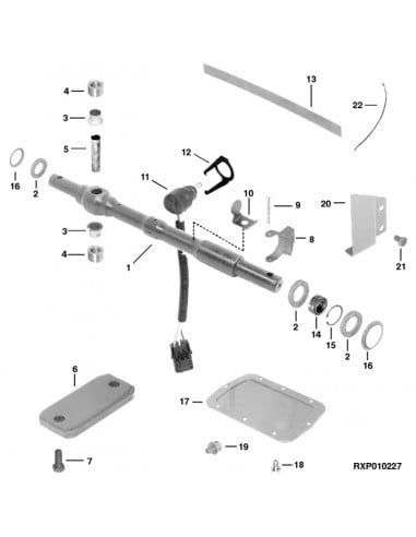 Eje control de profundidad John Deere R111186