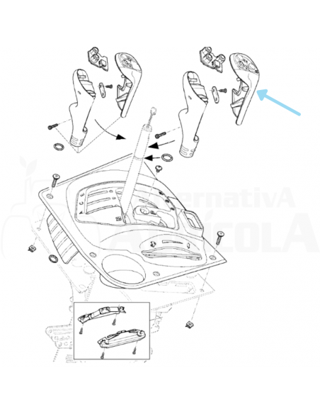 Empuñadura cambio Autoquad John Deere AL208096