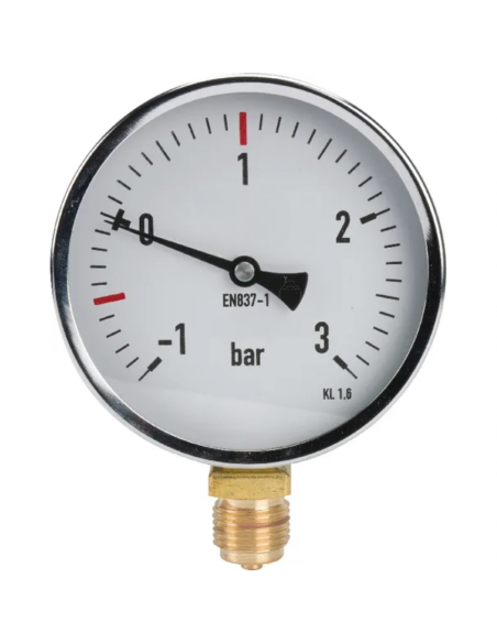 Manovacuómetro 1/2" para cisternas cubas