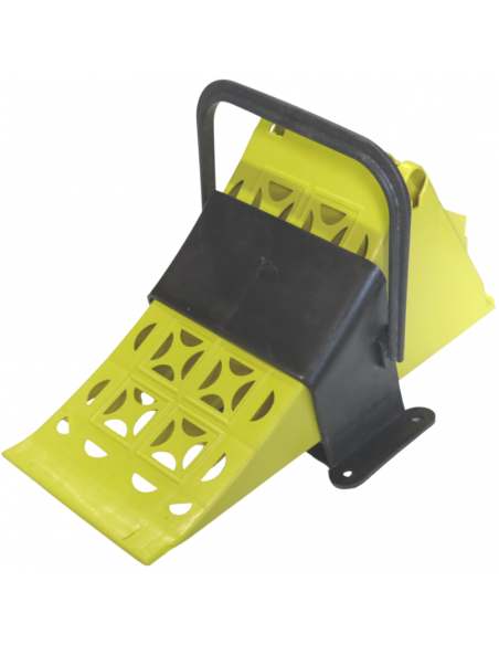 Calzo 200 mm ancho y soporte de plástico para ruedas 