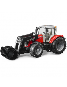 Tractor de juguete MASSEY FERGUSON 7600 con pala escala 1:16