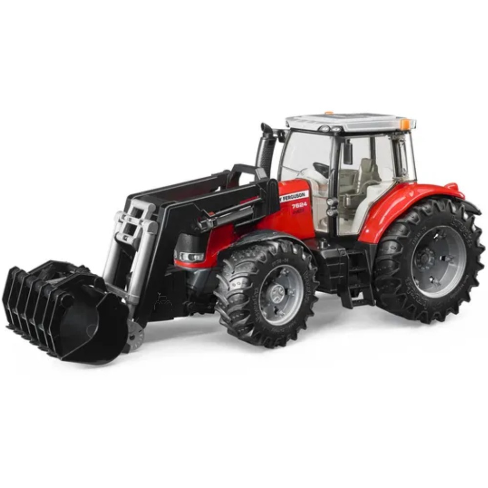 Tractor de juguete MASSEY FERGUSON 7600 con pala escala 1:16