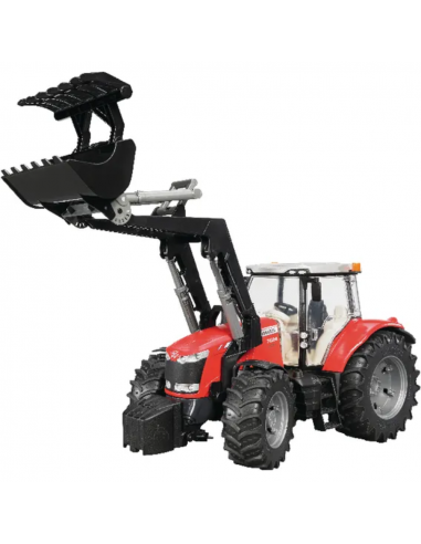 Tractor de juguete MASSEY FERGUSON 7600 con pala escala 1:16