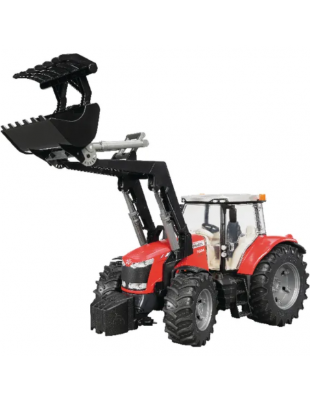 Tractor de juguete MASSEY FERGUSON 7600 con pala escala 1:16