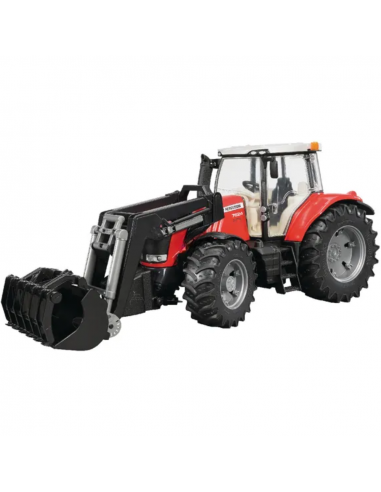 Tractor de juguete MASSEY FERGUSON 7600 con pala escala 1:16