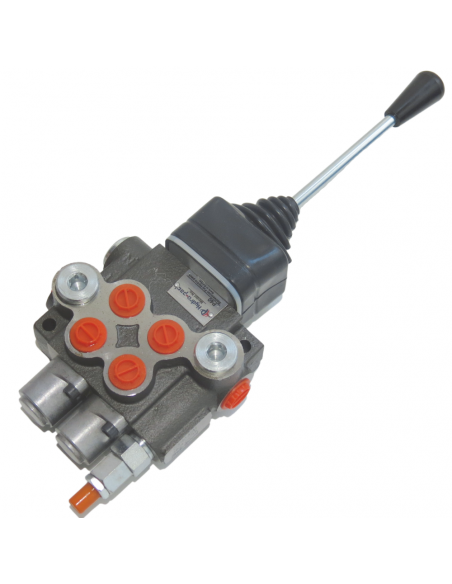 Distribuidor Hidráulico en cruz tipo Joystick 3/8" doble efecto circuito abierto