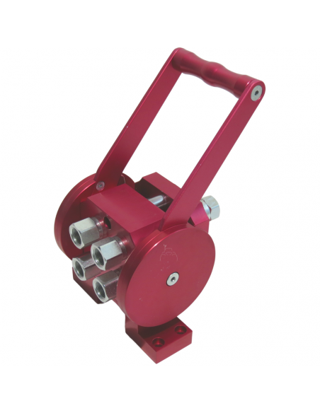 Multiconector rápido hidráulico caras planas 4 enchufes 1/2"