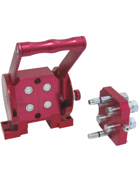 Multiconector rápido hidráulico caras planas 4 enchufes 1/2"