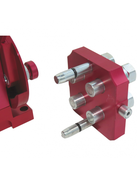 Multiconector rápido hidráulico caras planas 4 enchufes 1/2"