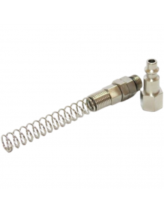 Enchufe hambra y racord giratorio c/muelle 