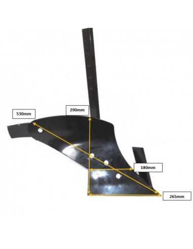 Arado fijo motoazada y motocultor  6"
