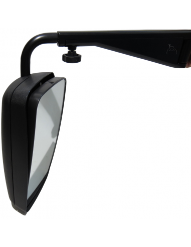 Espejo retrovisor 380 x 200 mm con soporte telescópico derecho