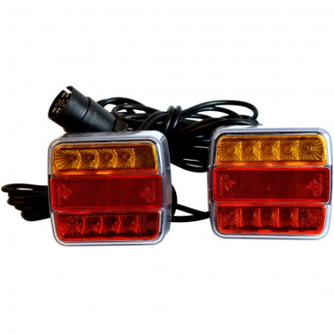 Kit de señalización 12v LED posterior magnético 12 m 7 polos 4 funciones
