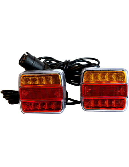 Kit de señalización 12v LED posterior magnético 12 m 7 polos 4 funciones