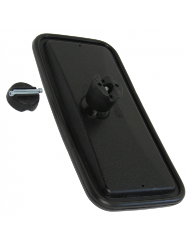 Espejo retrovisor curvo tractor 372x185mm para varilla Ø17mm