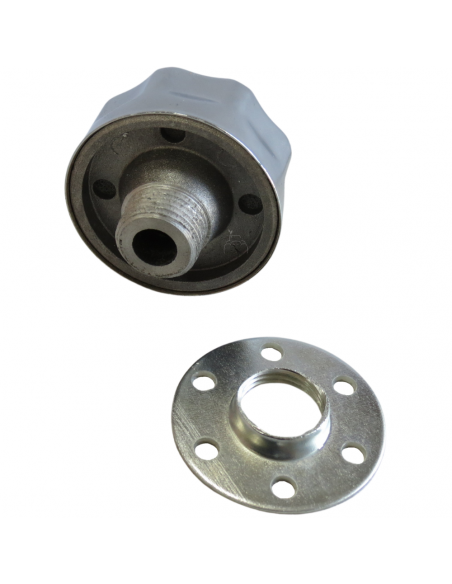 Tapón metálico rosca 1/2" con filtro cesta para depósitos aceite hidráulico