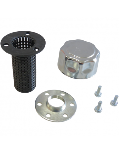 Tapón metálico rosca 1/2" con filtro cesta para depósitos aceite hidráulico