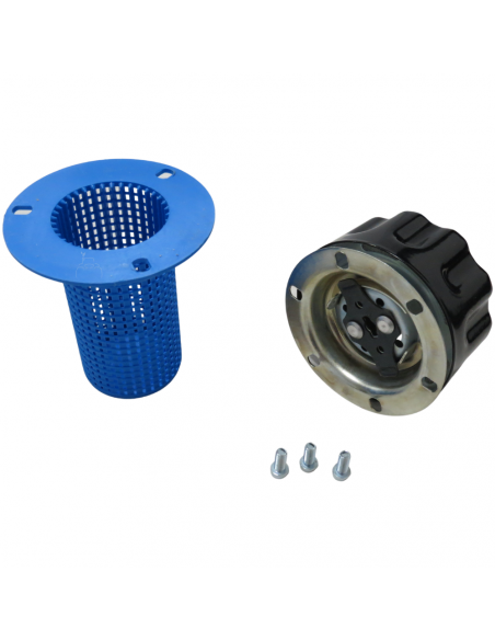 Tapón metálico media vuelta con filtro cesta para depósitos aceite hidráulico