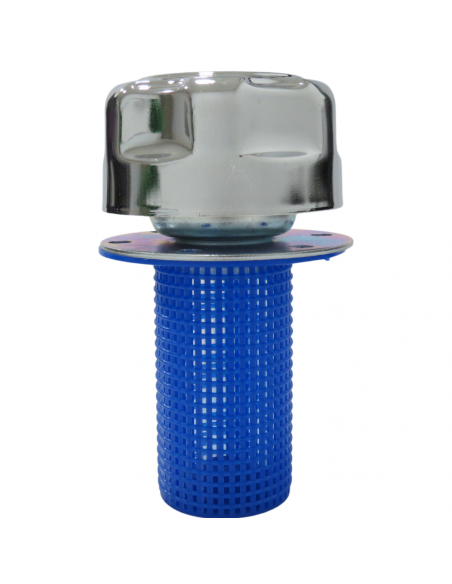 Tapón metálico rosca 1/2" con filtro cesta para depósitos aceite hidráulico