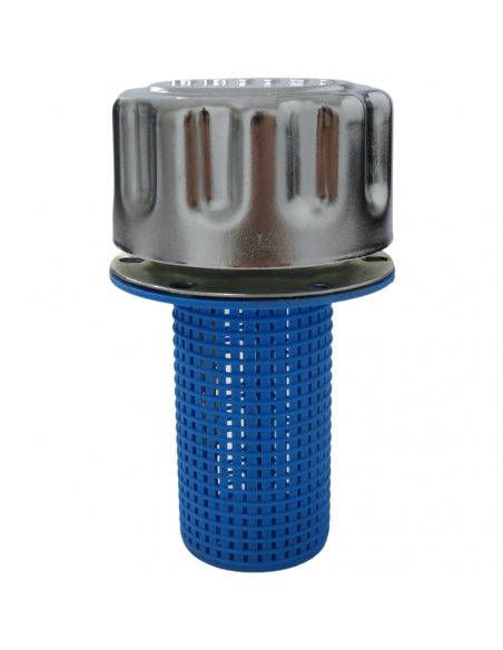 Tapón metálico media vuelta con filtro cesta para depósitos aceite hidráulico