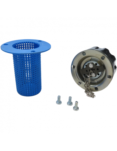 Tapón metálico media vuelta con filtro cesta para depósitos aceite hidráulico