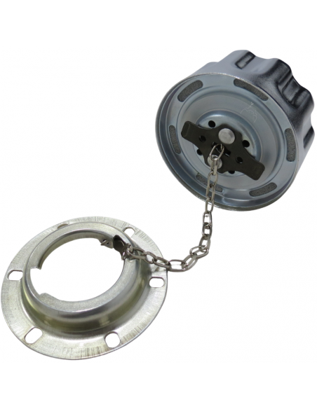 Tapón metálico media vuelta con filtro cesta para depósitos aceite hidráulico