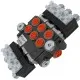 Distribuidor Hidráulico eléctrico 3 cuerpos 3/8" doble efecto circuito abierto