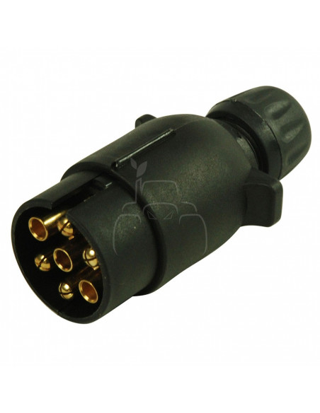 CLAVIJA DE PLÁSTICO 7 POLOS CONEXIÓN CON TORNILLOS - 12V.