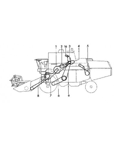 Correa cosechadora John Deere 