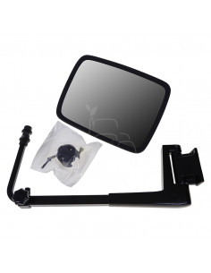 Espejo retrovisor 288 x 214 mm con soporte varilla Ø 24 mm plano derecho