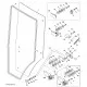 Bisagra Inferior de plástico puerta Izquierda tractor John Deere AL157503