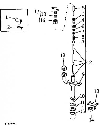 Inyector de combustible Stanadyne sin turbo para John Deere AR89564