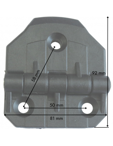 Bisagra superior cristal trasero válido John Deere