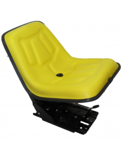 Asiento amarillo para tractor John Deere base inclinada