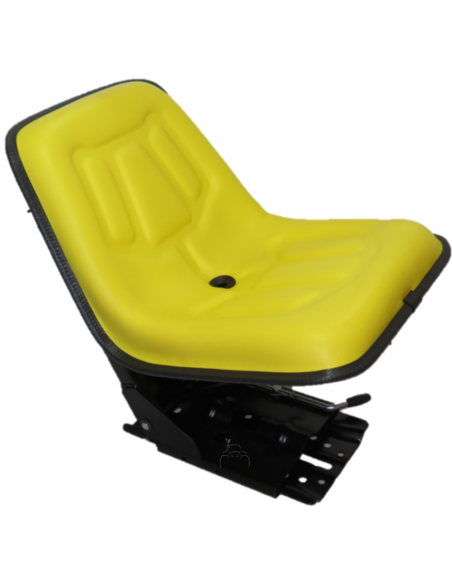 Asiento amarillo para tractor John Deere base inclinada