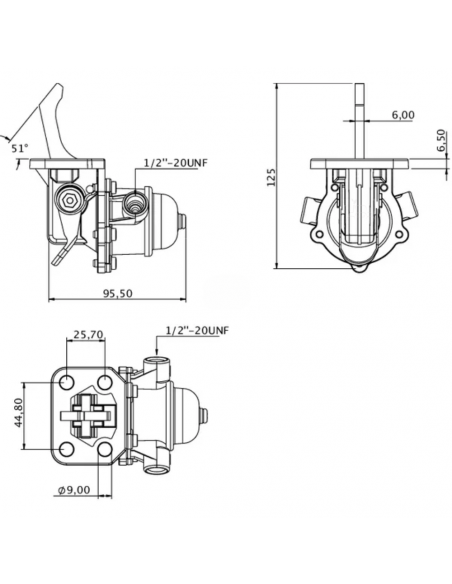 Bombín combustible Massey Ferguson 3637729M91