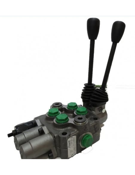 Distribuidor 2 palancas 3/8" con anclaje