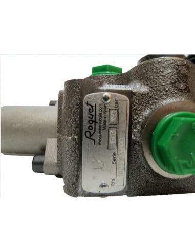 Distribuidor 2 palancas 3/8" con anclaje