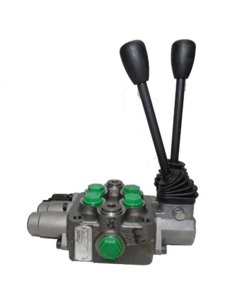 Distribuidor 2 palancas 3/8" con anclaje