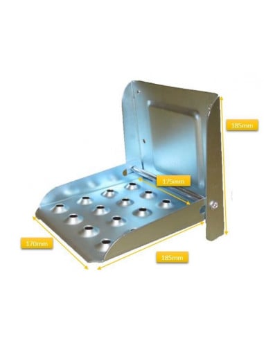 Peldaño para escalera abatible para remolques o cubas