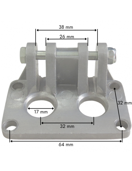 Soporte doble para dos palancas distribuidor Roquet