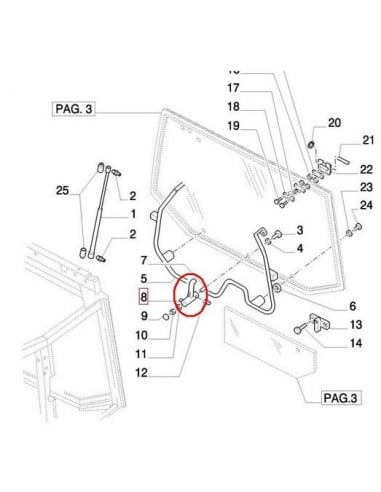 Maneta con tornilleria Case, Fiat, Ford y New Holland 47577606