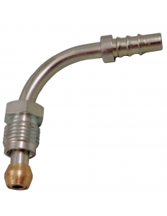 Conexión curva 90º poliamida espiga 6 mm