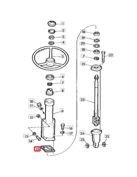 Junta caña dirección John Deere L62422