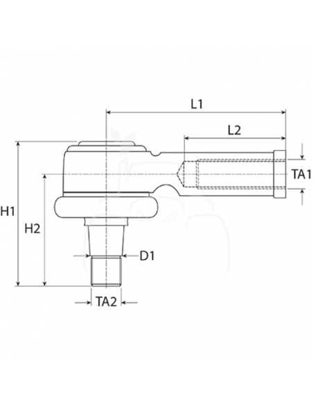 Rótula hembra botella dirección 4310401