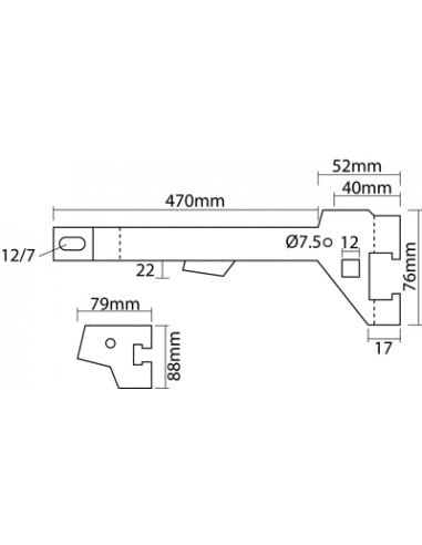 Mecanismo interior cerradura Tractor Massey Ferguson S/300 Izq. 3476171M1