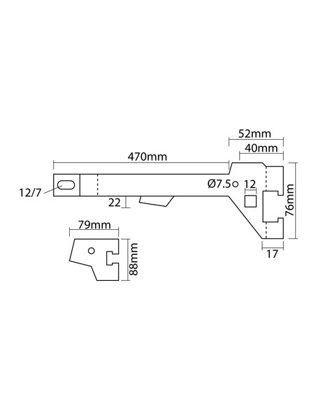 Mecanismo interior cerradura Tractor Massey Ferguson S/300 Izq. 3476171M1