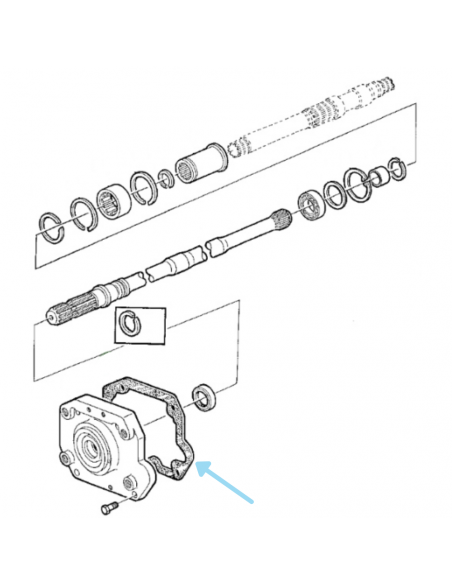 Junta tapa toma de fuerza John Deere L29268