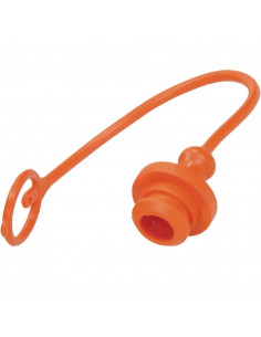 Tapón macho para enchufe 1/2" hembra naranja